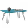 Mesa de Centro Turquesa Pés Prateados Neew House Azul Turquesa - 1