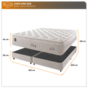 Ver imagem 4 de Cama Box King Bipartido Branco + Colchão Molas Ensacadas Zidi Kingston 193x203x68cm
