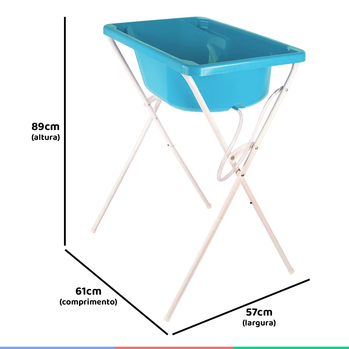 Banheira Bebê Rígida Infantil Com Suporte Até 20 Kg Capacidade de 10 ...