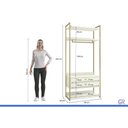 Ver imagem 4 de Guarda Roupa Modulado Solteiro 2 Gavetas LI047 Of White Kappesberg