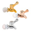 Ver imagem 1 de Kit 3 Torneiras para Suqueira Dispenser Plástico Dourada Prata Rosé Luxo Filtro Vedação