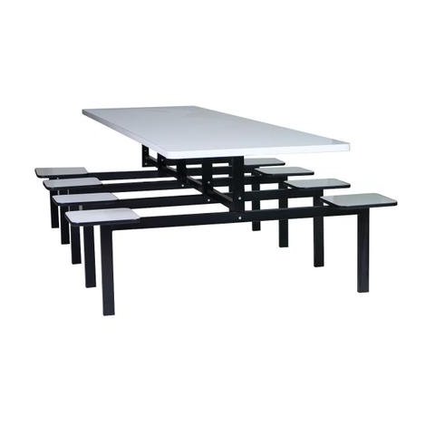 Mesa Refeitório 6 Lugares com Bancos Acoplados