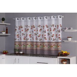 Cortina para Cozinha em Oxford - 2,40x1,30 Estampada - 1