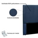 Ver imagem 3 de Cabeceira King 1,95m Ravenna Veludo - Pallazio Cor Azul Marinho
