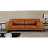 Sofá Decorativo Sala de Estar Living 4 Lugares 260cm Couro Soft Mel - Mozzelar - 2
