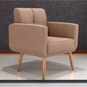 Ver imagem 2 de Conjunto Poltrona e Puff Decorativos Josh Boucle Marrom