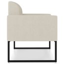 Ver mais imagens de Kit 2 Poltronas Decorativas Isabella Base Industrial Linho Bege/preto Gran Belo