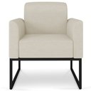 Ver imagem 6 de Kit 2 Poltronas Decorativas Isabella Base Industrial Linho Bege/preto Gran Belo