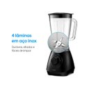 Ver imagem 4 de Liquidificador Elgin Easy Blend 1,9L 600W 2 Velocidades e Pulsar Jarra San Cristal 127V