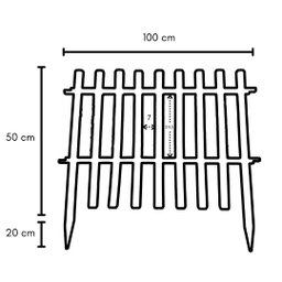 Cerca de Madeira Eucalipto para Proteger Grama 50x100cm - 3