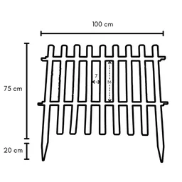 Cerca de Madeira Eucalipto para Proteger Grama 75x100cm - 3