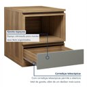 Ver imagem 5 de Balcão Forno 1 Gaveta com Rodapé 70cm 100% MDF Rainha Verde/Nature