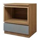 Ver imagem 2 de Balcão Forno 1 Gaveta com Rodapé 70cm 100% MDF Rainha Verde/Nature