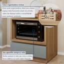 Ver imagem 6 de Balcão Forno 1 Gaveta com Rodapé 70cm 100% MDF Rainha Verde/Nature