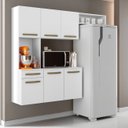 Ver imagem 1 de Armário de Cozinha Compacta 160cm Lora Branco A15 - Mpozenato