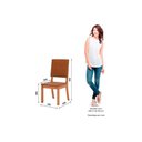 Ver imagem 5 de Conjunto: Mesa Sala Jantar Lins C/ Tampo Madeirado C/ Vidro Curvo 120x80cm e 4 Cadeiras Milla Plus