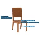 Ver imagem 3 de Conjunto: Mesa Sala Jantar Lins C/ Tampo Madeirado C/ Vidro Curvo 120x80cm e 4 Cadeiras Milla Plus