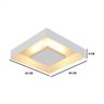 Luminária Plafon Sobrepor Rebatedor Eclipse 40x40 P/ 4 E27 - 2