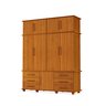 Guarda Roupas Londres 100% Mdf C/ 9 Portas 6 Gavetas Pés Madeira - Luapa - Freijó - 2