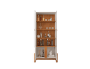 Ver imagem 2 de Cristaleira Lizz 4 Portas 3 Prateleiras - 4 Cores:off White/cedro