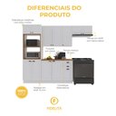 Ver imagem 5 de Armário de Cozinha Modulada Compacta Fidelitá Nara 100% MDF 4 Peças 270cm 12 Portas 2 Gavetas com