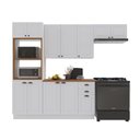 Ver imagem 2 de Armário de Cozinha Modulada Compacta Fidelitá Nara 100% MDF 4 Peças 270cm 12 Portas 2 Gavetas com