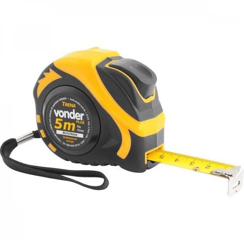 Trena curta de aço autotrava 5 m x 19 mm Vonder Plus