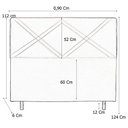 Ver imagem 3 de Cabeceira Cama Box Solteiro Caribe 90 Cm Suede Rose - MV Estofados Shop