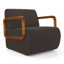 Ver imagem 4 de Kit 02 Poltronas Decorativas Orgânica Living Kavya Veludo Marrom - Abmaza
