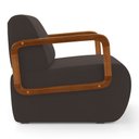Ver imagem 6 de Kit 02 Poltronas Decorativas Orgânica Living Kavya Veludo Marrom - Abmaza
