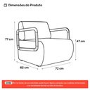 Ver imagem 3 de Kit 02 Poltronas Decorativas Orgânica Living Kavya Veludo Marrom - Abmaza