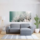 Ver imagem 1 de Quadro Decorativo para Sala - 3 Telas Dente de Leão - 120x60cm