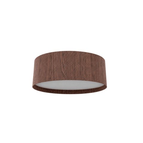Lustre Plafon Madeira Redondo 35cm - 3 Luzes E27 - Imbuia