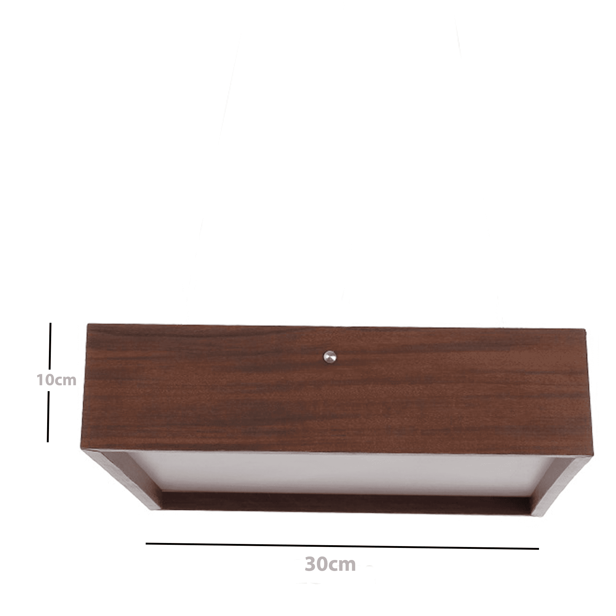 Plafon Wood Quadrado 30x30cm - 2 luzes E27 - Freijó - 4