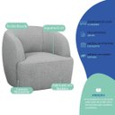 Ver mais imagens de Poltrona Orgânica Luxo Recepção Nuvia Bouclé