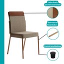 Ver imagem 6 de Conjunto Sala de Jantar 4 Cadeiras Azaleia Carraro Nogal Rosê