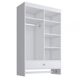 Closet Infantil Suspenso 1 Gaveta 84,5cmx135cmx35cm Linha Kids Quiditá - 2
