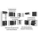 Ver imagem 5 de Armário de Cozinha Completa de Canto 100% MDF 479cm Branco/Preto Acordes Madesa 03