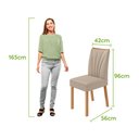 Ver imagem 3 de Conjunto Sala de Jantar Mesa Téssera 170 Tampo Vidro Off White com 6 Cadeiras Téssera - Lopas Amendo