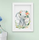 Ver imagem 2 de Quadro Infantil Bebê Menina Safari Aquarela Kit 5 Peças