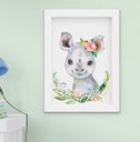 Ver imagem 6 de Quadro Infantil Bebê Menina Safari Aquarela Kit 5 Peças