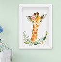 Ver imagem 5 de Quadro Infantil Bebê Menina Safari Aquarela Kit 5 Peças