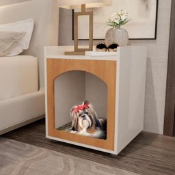 Mesa de Cabeceira Casinha de Cachorro/gato Pet Off White Freijomo - 4