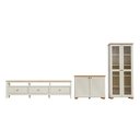 Ver imagem 2 de Conjunto de Sala 3 Peças Rack, Cristaleira e Armário Madeira Maciça Ananda CabeCasa MadeiraOriginals