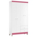 Ver imagem 4 de Cômoda Gaveteiro e Guarda Roupa 4 Portas Ternura Baby Branco Flex - Incorplac