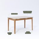 Ver imagem 5 de Conjunto Completo Mesa 1,30m Baobá e 4 Cadeiras Oiti em Madeira Tauari Vidro Off White - Madeira/