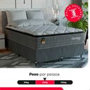 Ver imagem 5 de Cama Box Casal Bipartido + Colchão Comfort Class Pillow Top Cinza/suede Cinza
