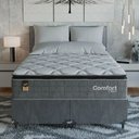 Ver imagem 6 de Cama Box Casal Bipartido + Colchão Comfort Class Pillow Top Cinza/suede Cinza