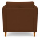 Ver imagem 4 de Poltrona Decorativa Aviv para Sala Escritório Recepção Luxo Linho Terracota Premium Easy Clean
