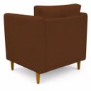 Ver imagem 3 de Poltrona Decorativa Aviv para Sala Escritório Recepção Luxo Linho Terracota Premium Easy Clean